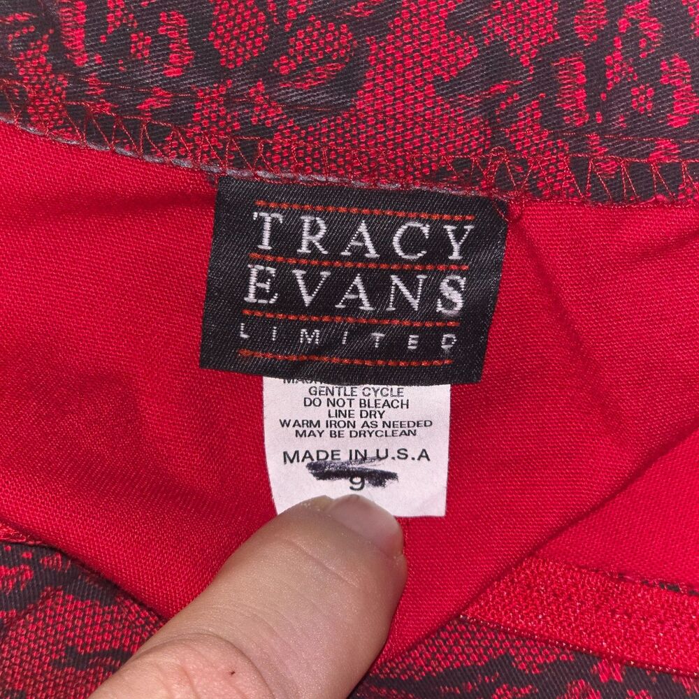 TRACY EVANS Red Rose Lace Maxi Skirt Women's 9 Romantic Whimsygoth Coquette Girl - Picture 6 of 14